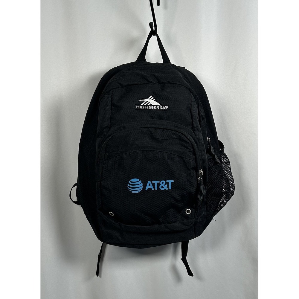 High Sierra AT&T Impact Backpack Black Book Bag Lightweight Daypack 8050-12BK